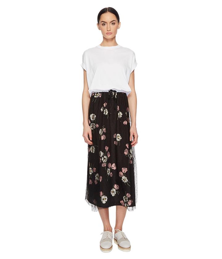 Red Valentino - Maxi T-shirt Dress With Printed Skirt