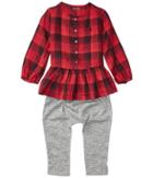 Ralph Lauren Baby - Yarn-dyed Cotton Gauze Peplum Pants Set