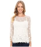 Kut From The Kloth - Lola 3/4 Sleeve Crochet Sweater