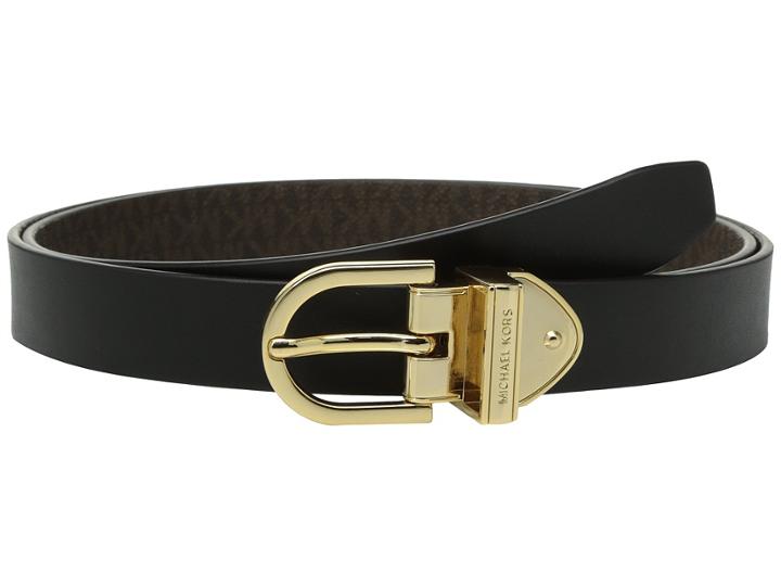 Michael Michael Kors - 25mm Reversible Smooth To Logo Belt