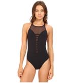 Bleu Rod Beattie - Meshing Around High Neck Mio One-piece W/ Removable Cups