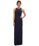 Donna Morgan - Illusion Neck Lace Long Gown