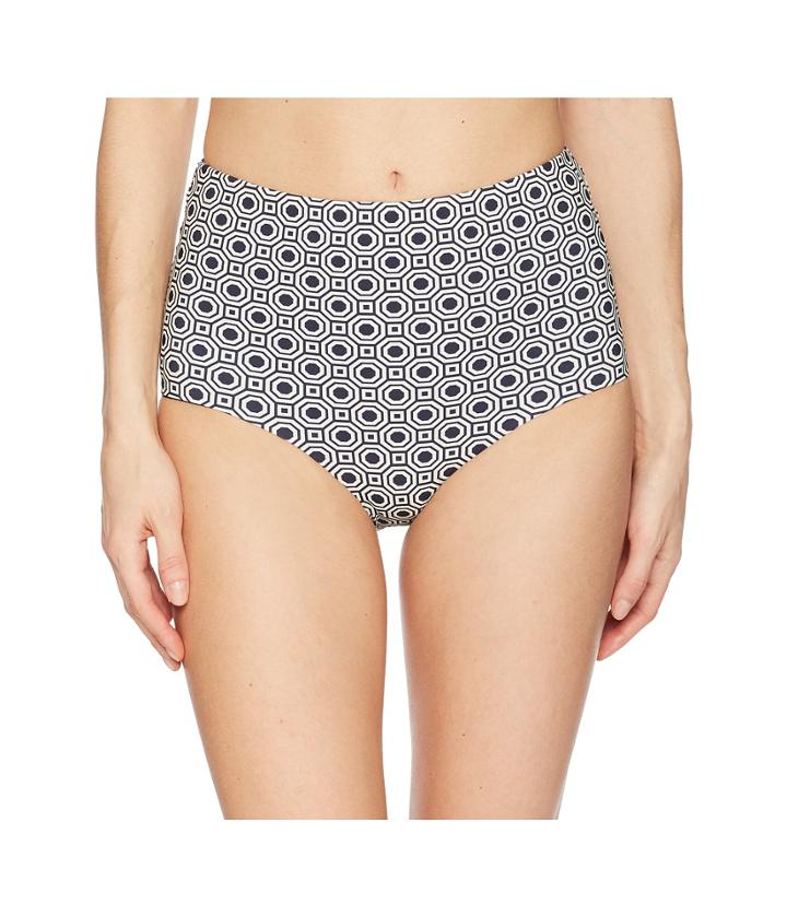 Tory Burch Swimwear - Marina Octagon Square Printed High-waisted Bottoms
