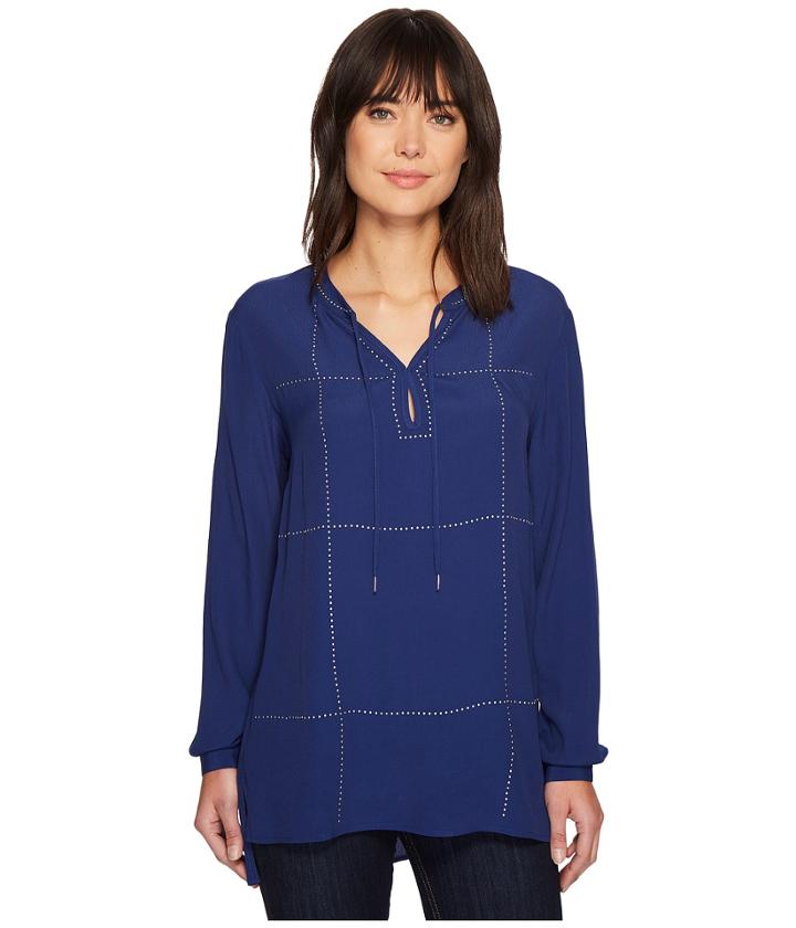 Tribal - Long Sleeve Blouse With Stud Detail