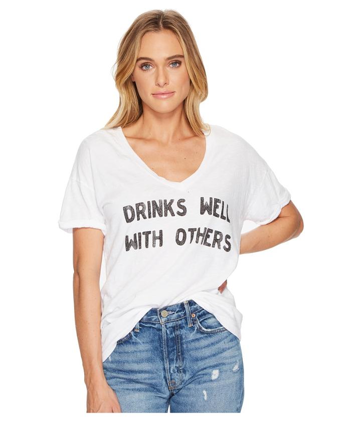 The Original Retro Brand - Drinks Well W/ Others Short Sleeve V-neck T-shirt