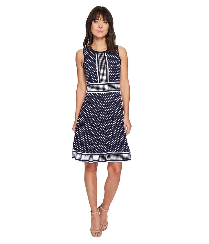Michael Michael Kors - Simple Dot Sleeveless Border Dress