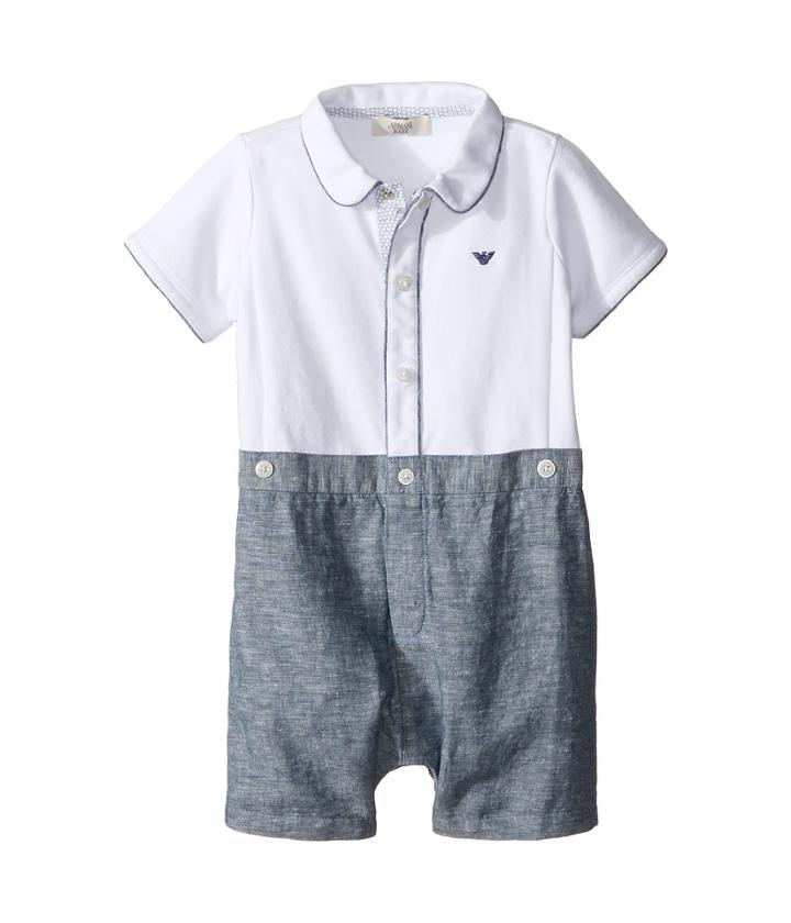 Armani Junior - Polo Top/chambray Bottom Shortie