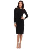 Vince Camuto - Beaded Sleeve Dress W/ Front Shirring