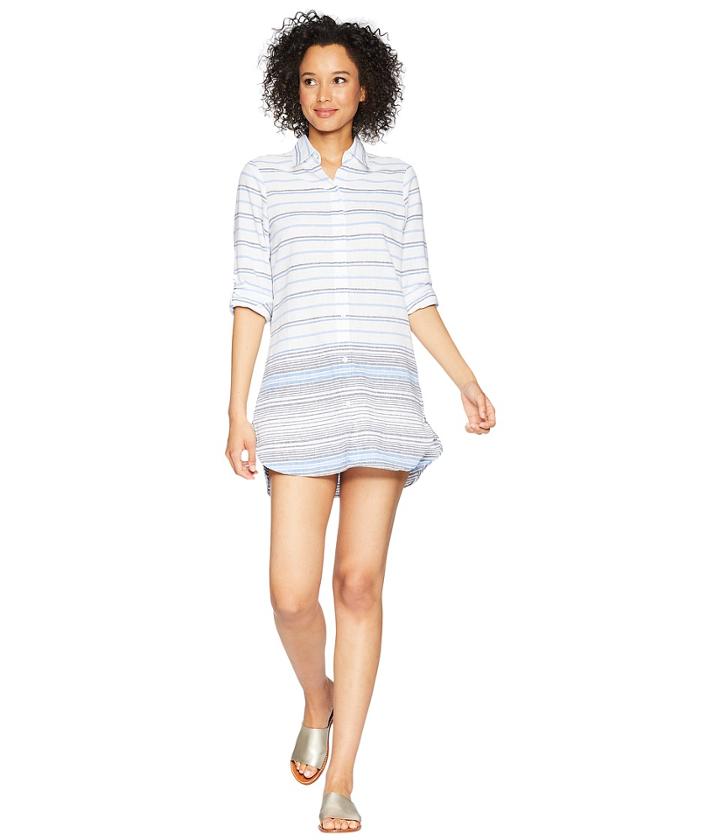 Tommy Bahama - Linencotton Boyfriend Shirt Hem Cover-up