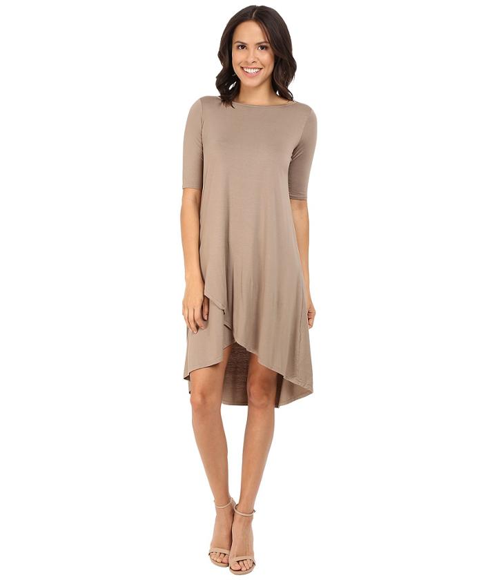 Three Dots - Olya A 3/4 Sleeve High-low Dress