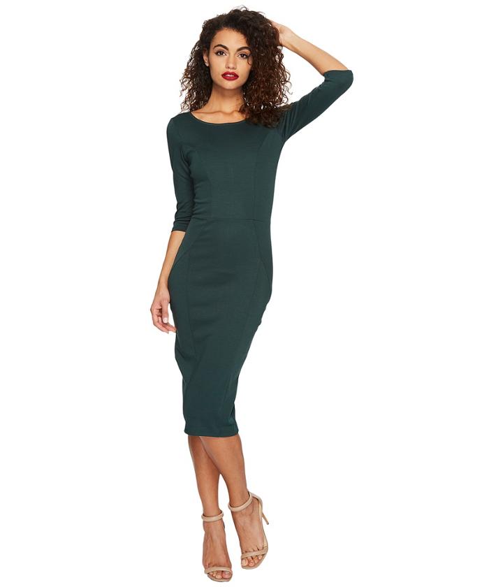Unique Vintage - Three Quarter Sleeve Mod Dress
