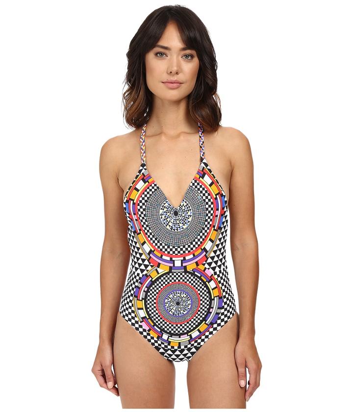 Red Carter - Pop Culture Braided Back Plunge Mio Monokini