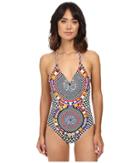 Red Carter - Pop Culture Braided Back Plunge Mio Monokini