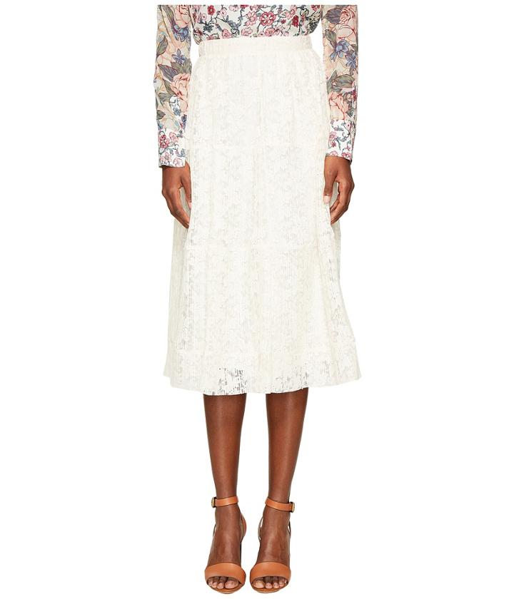 See By Chloe - Lace And Pleats Skirt
