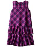 Oscar De La Renta Childrenswear - Plaid Wool A-line Layered Dress