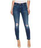 7 For All Mankind - The Ankle Skinny W/ Released Hem Destroy In Stunning Bleeker 2