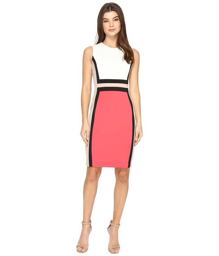 Calvin Klein - Sleeveless Color Block Sheath Cd7m1v5k