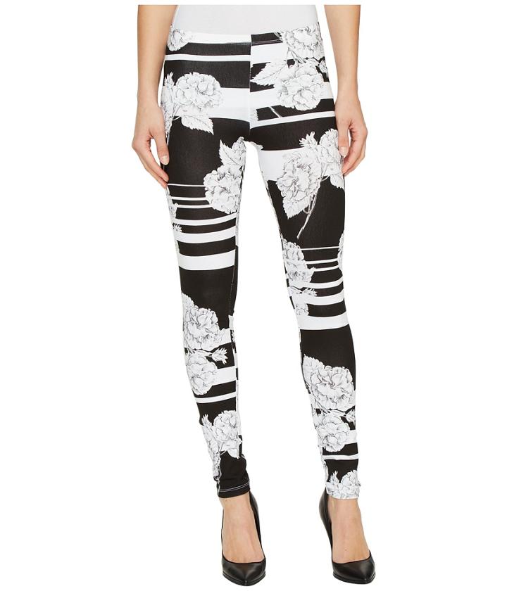 Hue - Striped Hydrangea Cotton Leggings