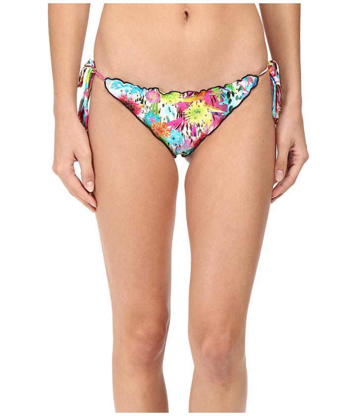 Luli Fama - Paraiso Crystallized Wavey Ruched Back Brazilian Tie Side Bottom