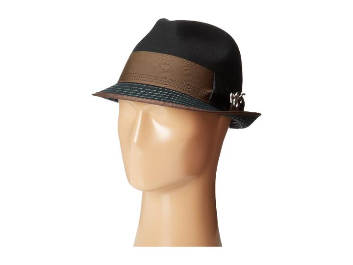 Carlos By Carlos Santana - Wool Felt Fedora W/ Contrast Stitched Brim