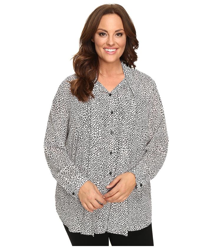 Michael Michael Kors - Plus Size Graphic Scale Button Down Top