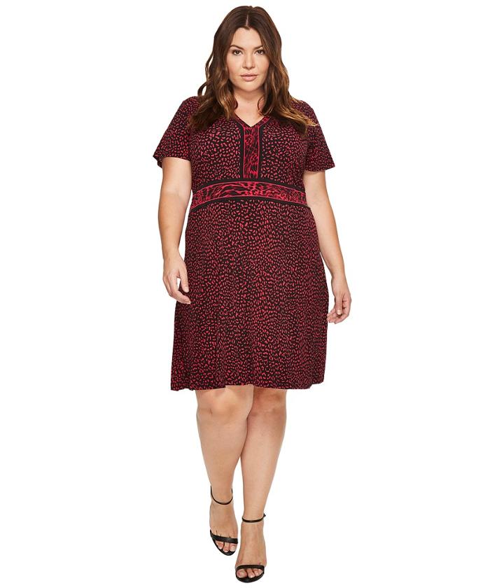 Michael Michael Kors - Plus Size Cheetah Cat Border Dress