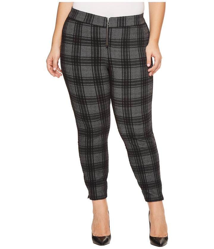 Hue - Plus Size Plaid Loafer Skimmer