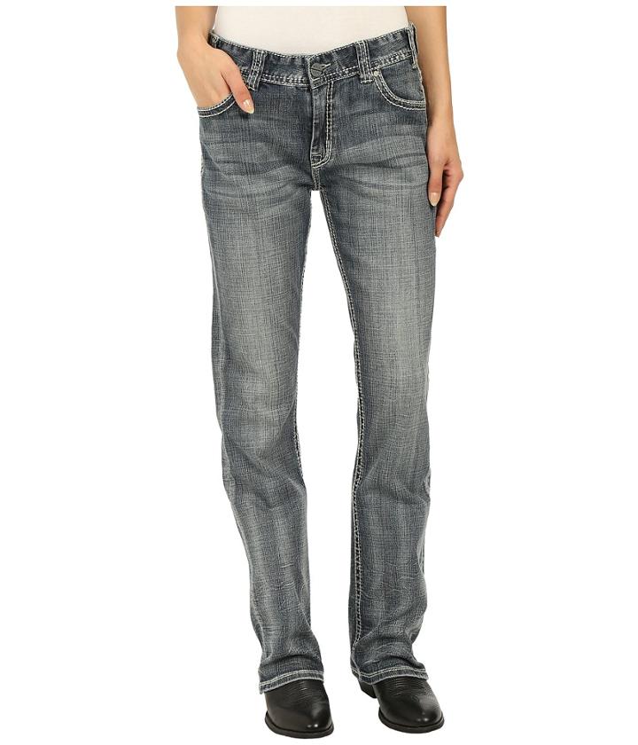 Rock And Roll Cowgirl - Boyfriend Bootcut In Dark Vintage W2-6440