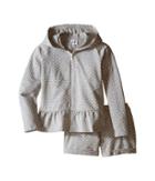 Armani Junior - Hooded Short Sweatsuit With Print White Hearts