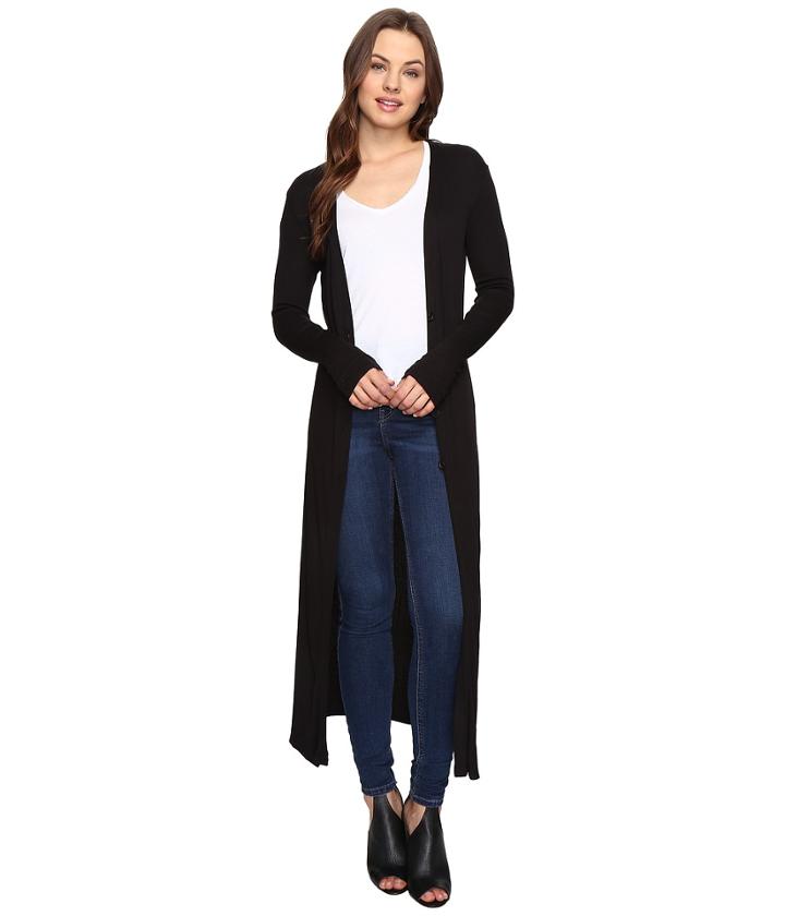 Culture Phit - Lynsey Button Up Long Cardigan With Slits