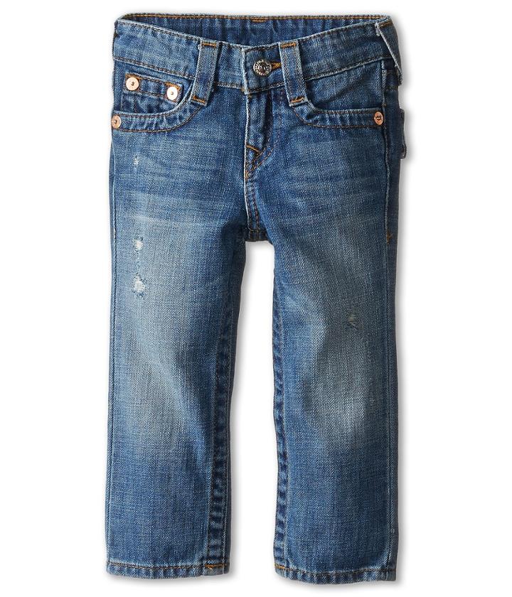 True Religion Kids - Geno Relaxed Slim Vintage Gold Single End Classic In Crown Blue