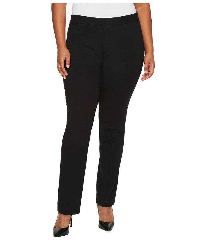 Nydj Plus Size - Plus Size Ponte Trousers In Black
