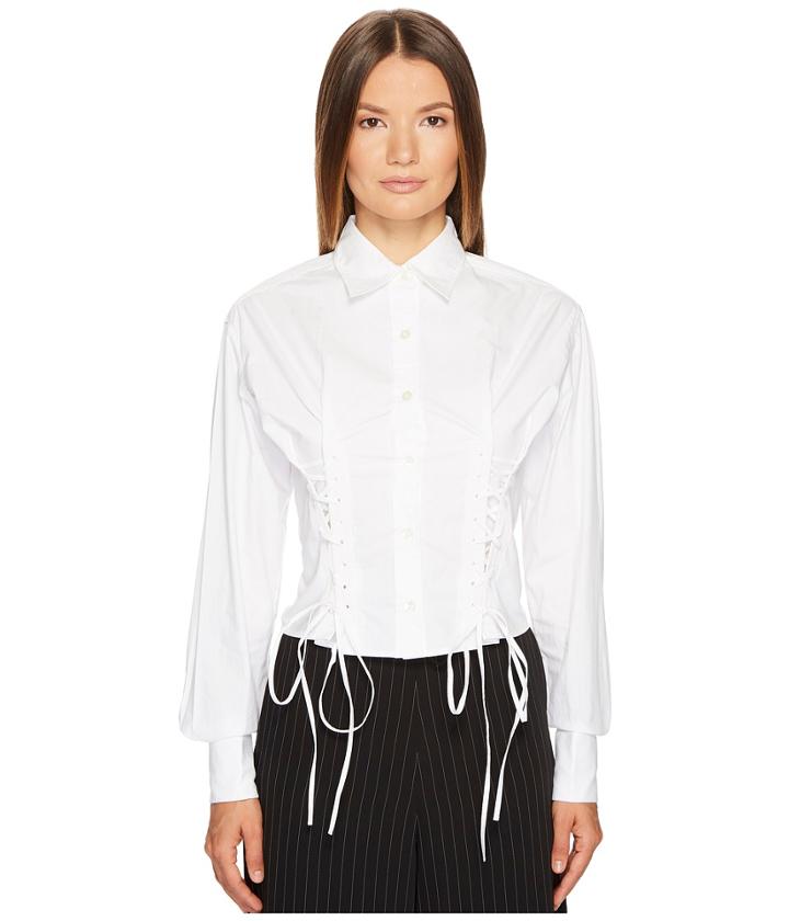 Mcq - Short Corset Cotton Lacing Shirt