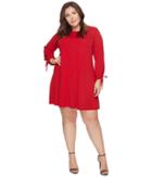 Karen Kane Plus - Plus Size Tie Sleeve Swing Dress