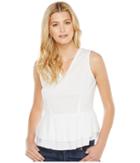 B Collection By Bobeau - Angelina V-neck Peplum Blouse
