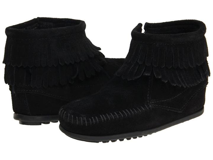 Minnetonka Kids Side Zip Double Fringe