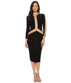 Kamalikulture By Norma Kamali - Spliced Long Sleeve Dress