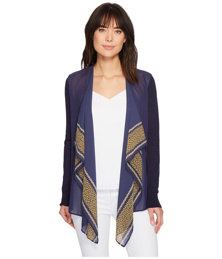 Michael Michael Kors - Woven Pattern Mix Cardigan