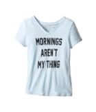 The Original Retro Brand Kids - Mornings Aren't My Thing Short Sleeve V-neck Tee