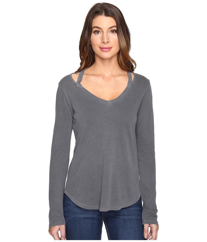 Splendid - Long Sleeve V-neck Top