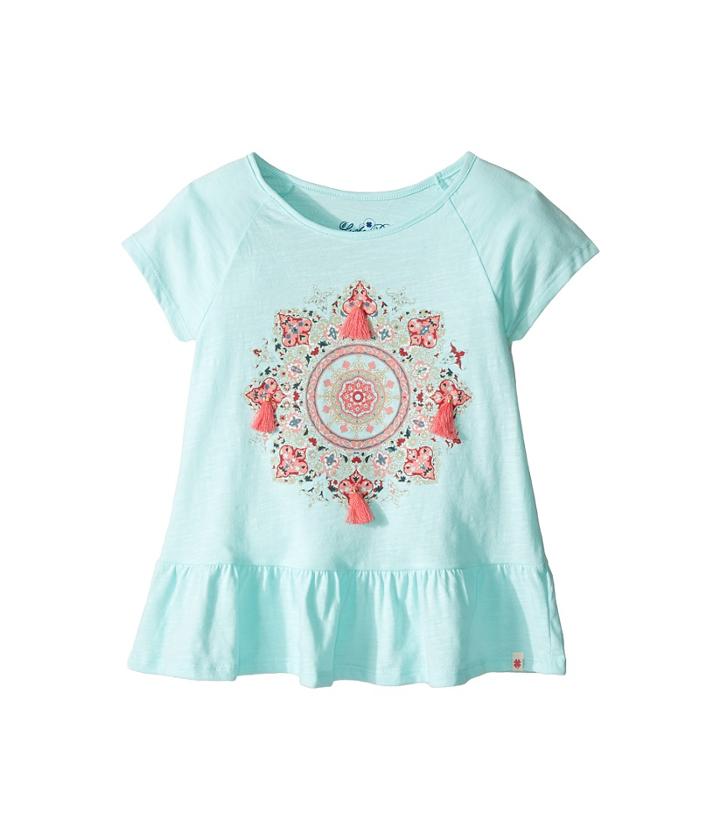 Lucky Brand Kids - Cap Sleeve Mandala Tee With Ruffle Hem