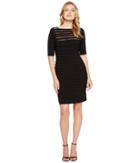 Adrianna Papell - Partial Tuck Long Sleeve Dress