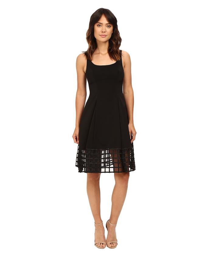 Aidan Mattox - Stretch Tank Dress With Beaded Illusion Hem Detail