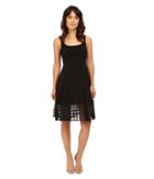 Aidan Mattox - Stretch Tank Dress With Beaded Illusion Hem Detail