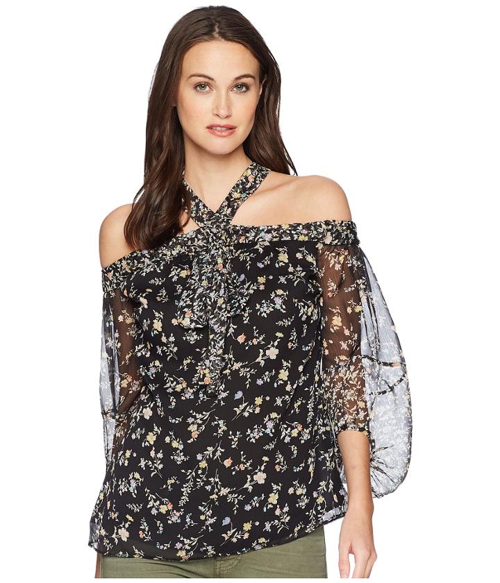 Lauren Ralph Lauren - Cold Shoulder Georgette Blouse