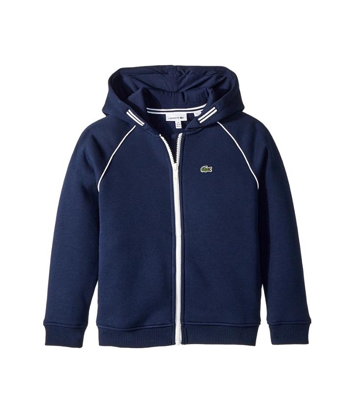 Lacoste Kids - Long Sleeve Fleece Piping Sweatshirt