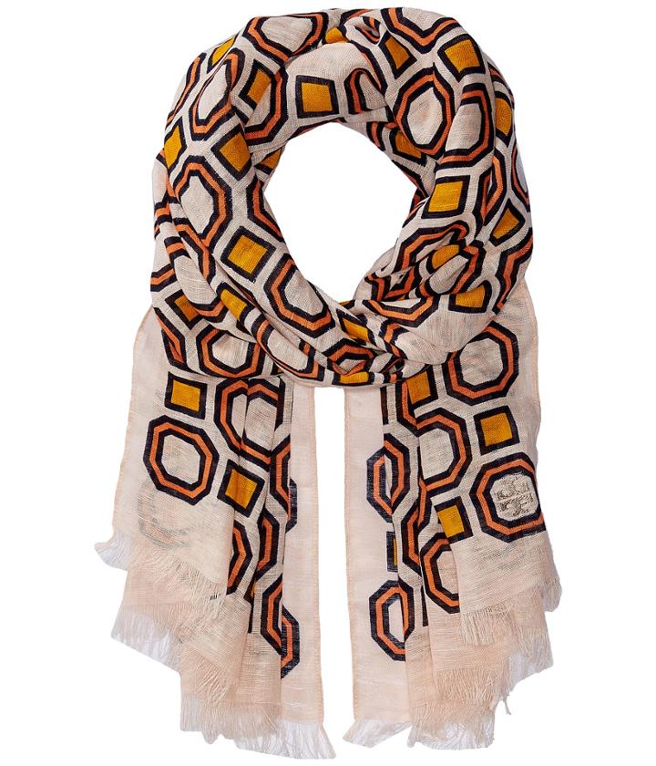 Tory Burch - Octagon Linen Oblong Scarf