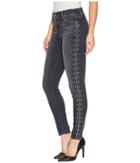 7 For All Mankind - The Ankle Skinny W/ Studs In Vintage Noir