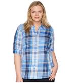 Lauren Ralph Lauren - Plus Size Plaid Cotton Twill Shirt