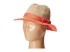 San Diego Hat Company Kids - Knitted Panama Fedora With Color Pop Knitted Bow And Brim